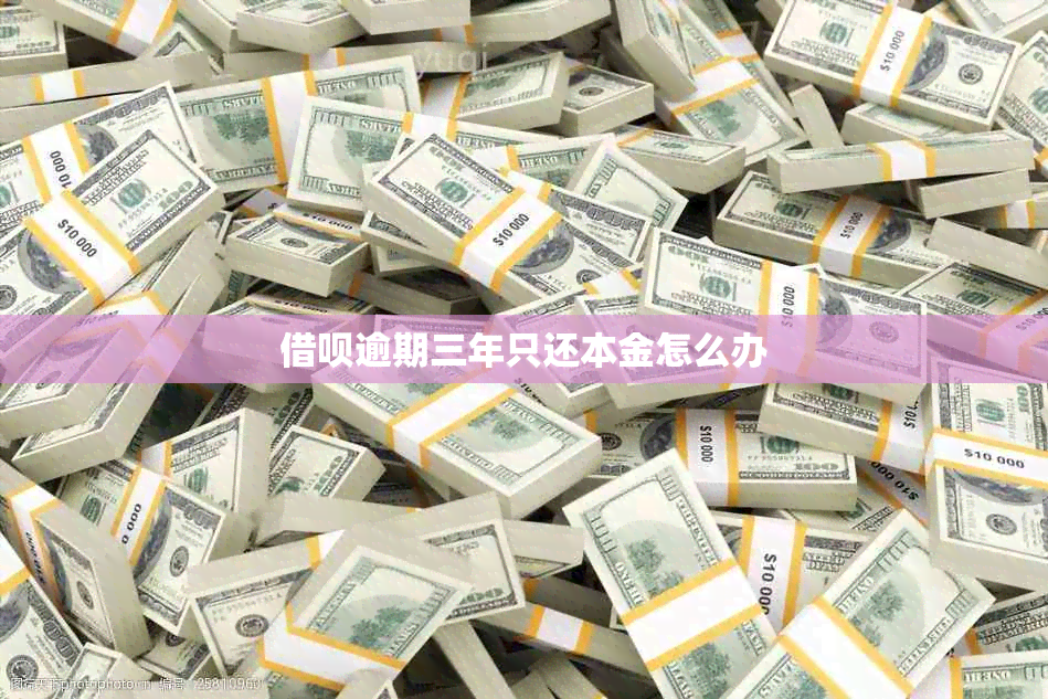 借呗逾期三年只还本金怎么办