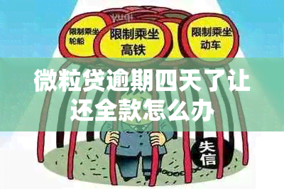 微粒贷逾期四天了让还全款怎么办