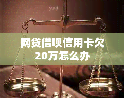 网贷借呗信用卡欠20万怎么办