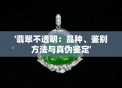 '翡翠不透明：品种、鉴别方法与真伪鉴定'