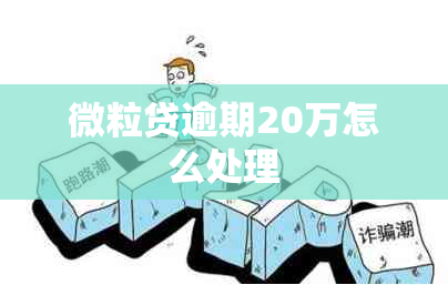 微粒贷逾期20万怎么处理