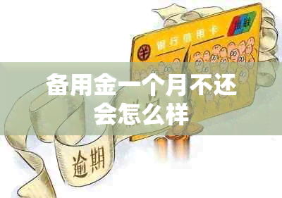 备用金一个月不还会怎么样