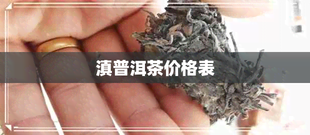 滇普洱茶价格表