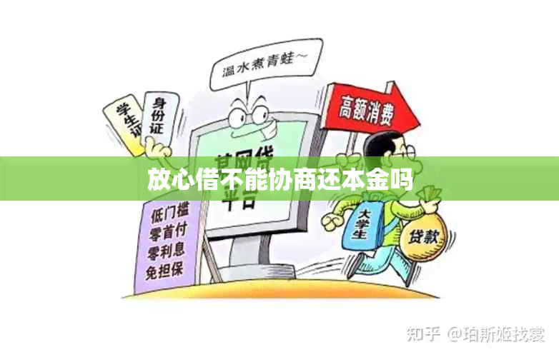 放心借不能协商还本金吗