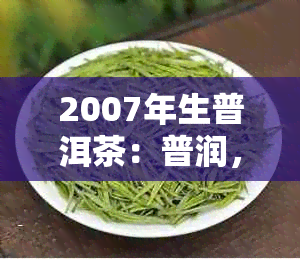 2007年生普洱茶：普润，优质骞寸古树茶，珍稀茶叶收藏佳品