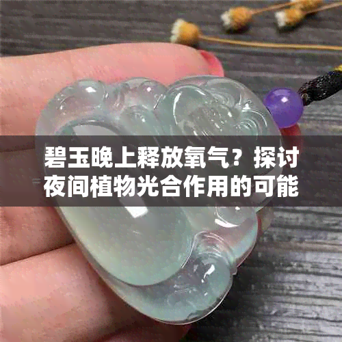 碧玉晚上释放氧气？探讨夜间植物光合作用的可能性