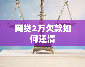 网贷2万欠款如何还清