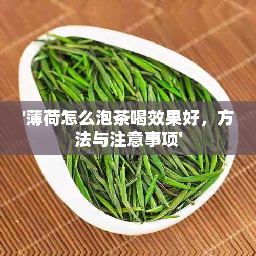 '薄荷怎么泡茶喝效果好，方法与注意事项'