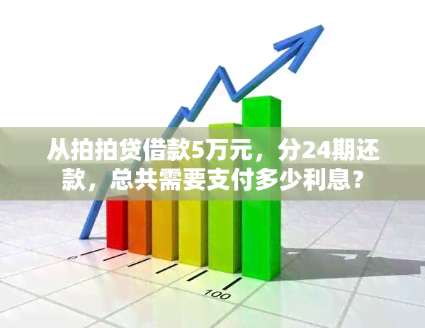 从拍拍贷借款5万元，分24期还款，总共需要支付多少利息？