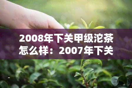 2008年下关甲级沱茶怎么样：2007年下关甲级沱茶盒装价格