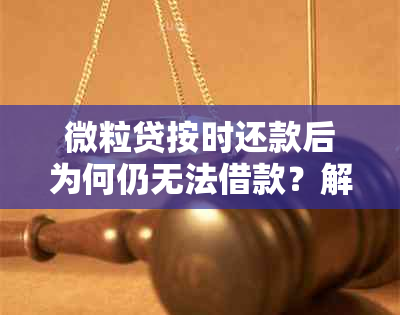 微粒贷按时还款后为何仍无法借款？解决方法和原因全面解析