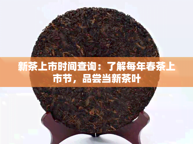 新茶上市时间查询：了解每年春茶上市节，品尝当新茶叶