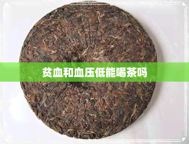 贫血和血压低能喝茶吗