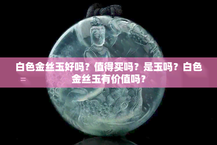 白色金丝玉好吗？值得买吗？是玉吗？白色金丝玉有价值吗？