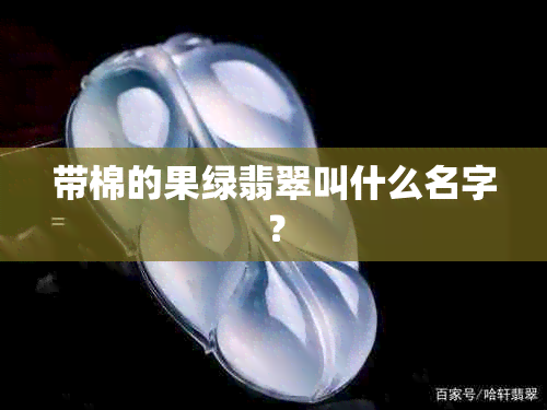 带棉的果绿翡翠叫什么名字？