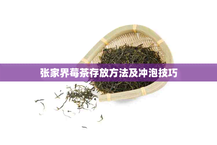 张家界莓茶存放方法及冲泡技巧