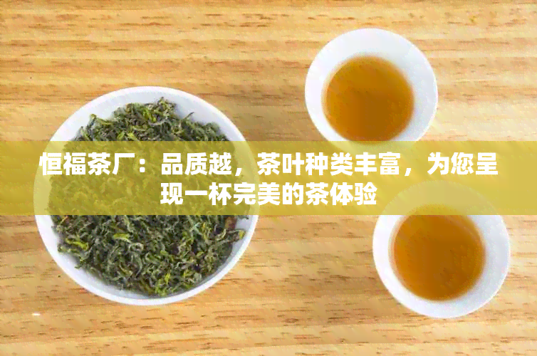 恒福茶厂：品质越，茶叶种类丰富，为您呈现一杯完美的茶体验