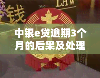 中银e贷逾期3个月的后果及处理方法，如何避免逾期？