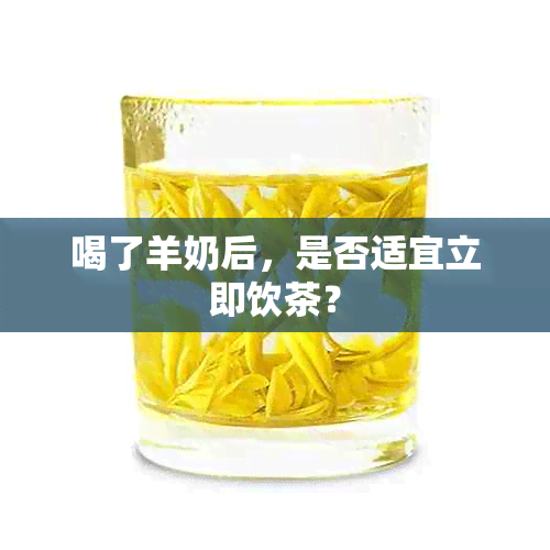 喝了羊奶后，是否适宜立即饮茶？