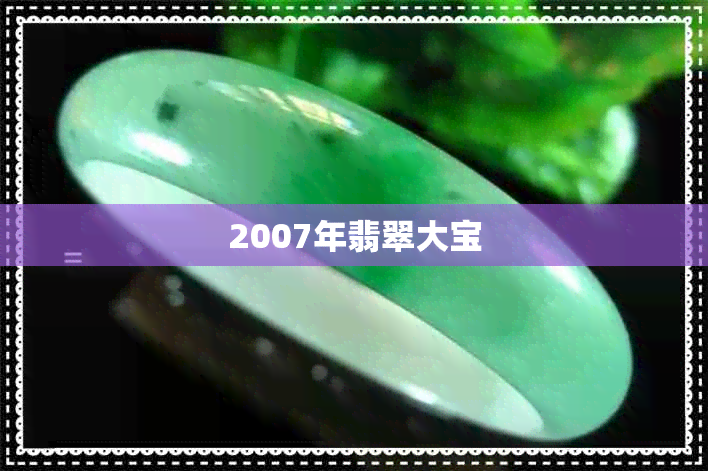 2007年翡翠大宝