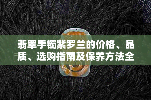 翡翠手镯紫罗兰的价格、品质、选购指南及保养方法全解析