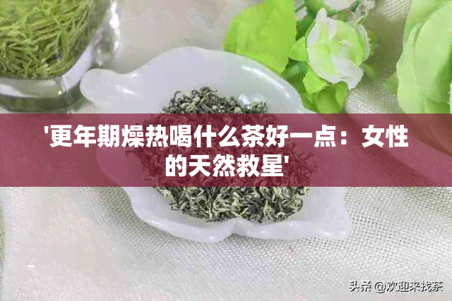 '更年期燥热喝什么茶好一点：女性的天然救星'