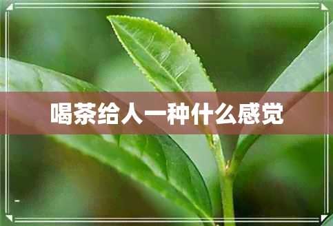 喝茶给人一种什么感觉