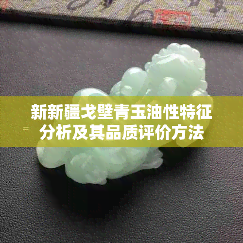 新新疆戈壁青玉油性特征分析及其品质评价方法