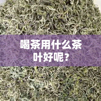 喝茶用什么茶叶好呢？