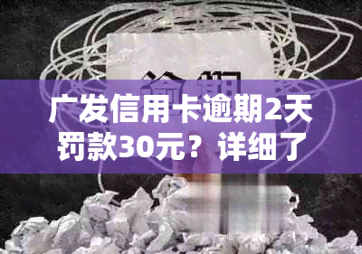 广发信用卡逾期2天罚款30元？详细了解逾期还款费用和解决方案！