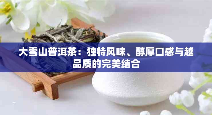 大雪山普洱茶：独特风味、醇厚口感与越品质的完美结合