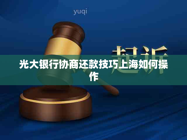 光大银行协商还款技巧上海如何操作