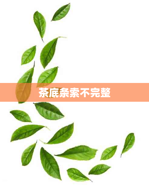 茶底条索不完整