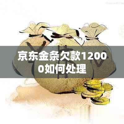 京东金条欠款12000如何处理