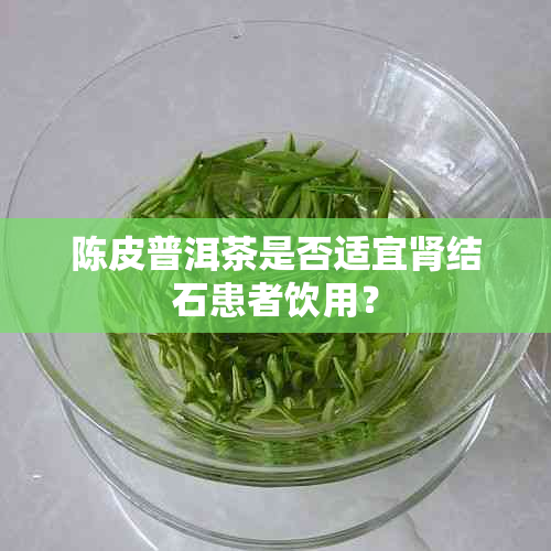 陈皮普洱茶是否适宜肾结石患者饮用？