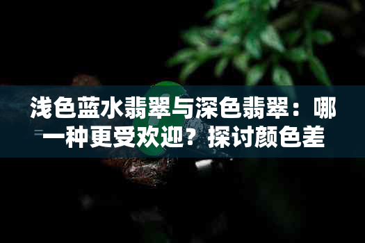 浅色蓝水翡翠与深色翡翠：哪一种更受欢迎？探讨颜色差异及其影响