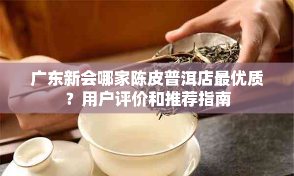 广东新会哪家陈皮普洱店更优质？用户评价和推荐指南