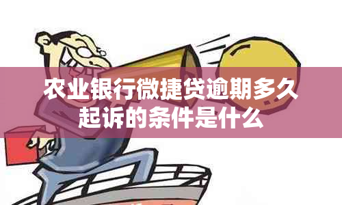 农业银行微捷贷逾期多久起诉的条件是什么