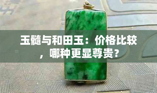 玉髓与和田玉：价格比较，哪种更显尊贵？