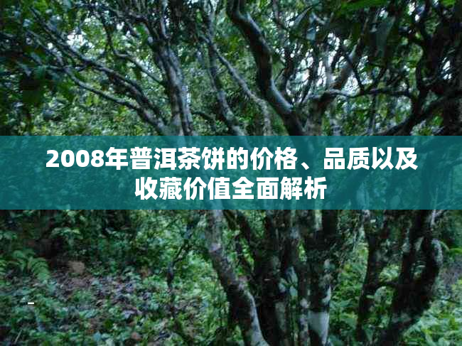 2008年普洱茶饼的价格、品质以及收藏价值全面解析