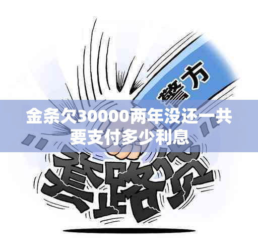 金条欠30000两年没还一共要支付多少利息