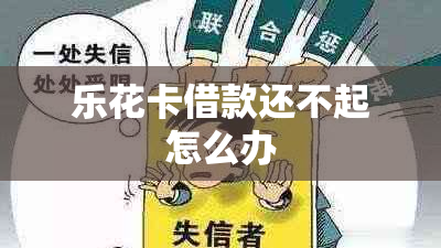 乐花卡借款还不起怎么办