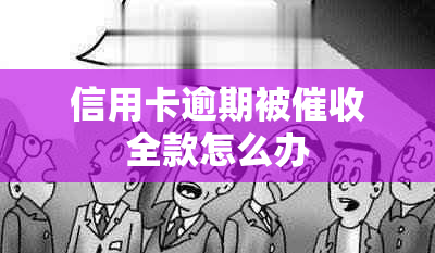 信用卡逾期被全款怎么办