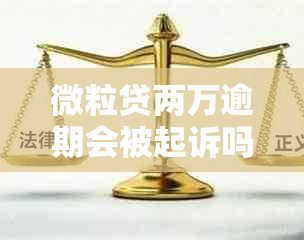 微粒贷两万逾期会被起诉吗