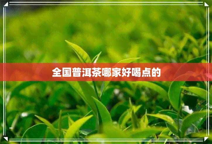 全国普洱茶哪家好喝点的