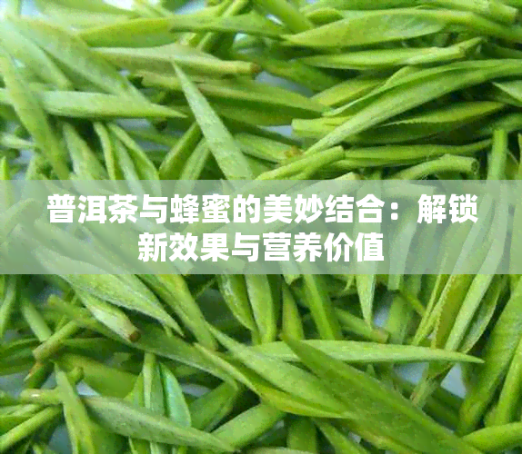 普洱茶与蜂蜜的美妙结合：解锁新效果与营养价值