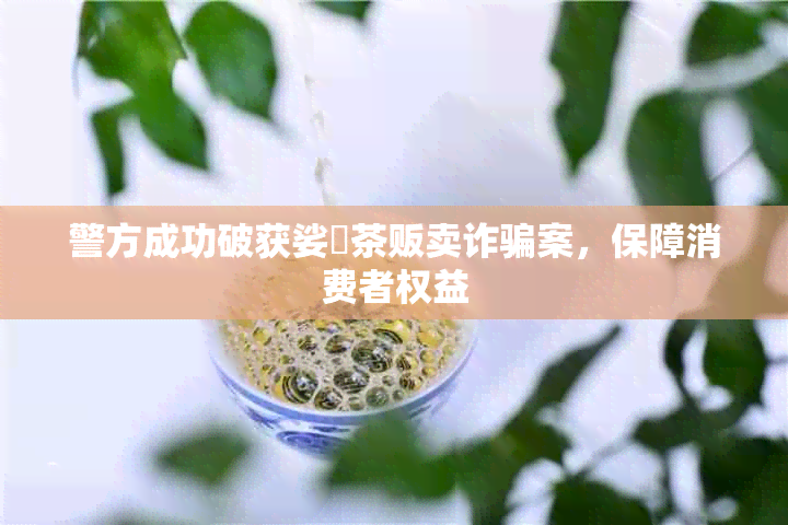 警方成功破获娑夋茶贩卖诈骗案，保障消费者权益