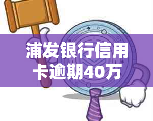 浦发银行信用卡逾期40万怎么办