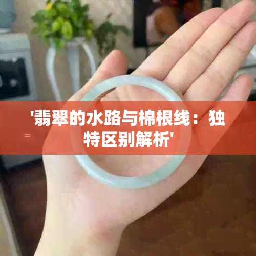 '翡翠的水路与棉根线：独特区别解析'