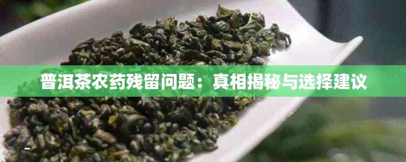 普洱茶农残留问题：真相揭秘与选择建议